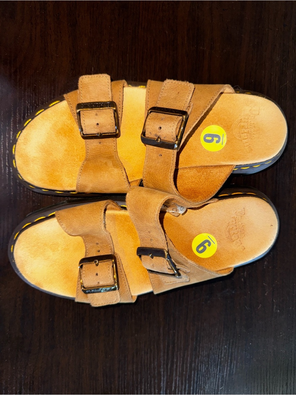 Adult doc martens Suede Double-Buckle Sandals size 9